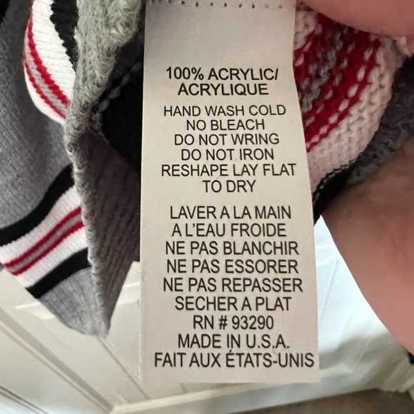 Cotton Emporium Gray Striped Crew Neck Knit Sweater Girls Size L - Picture 3 of 9